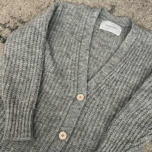 Tradlands Judith Cocoon Cardigan in Oatmeal Heather